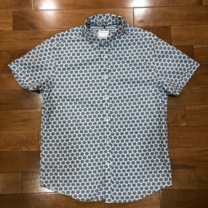 Denim&Flower Ricky Singh Short Sleeve Dress Shirt Size M